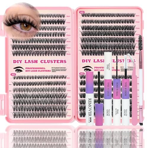 lash clusters kit, 560 pcs eyelashes clusters kit 9 16mm indiv...