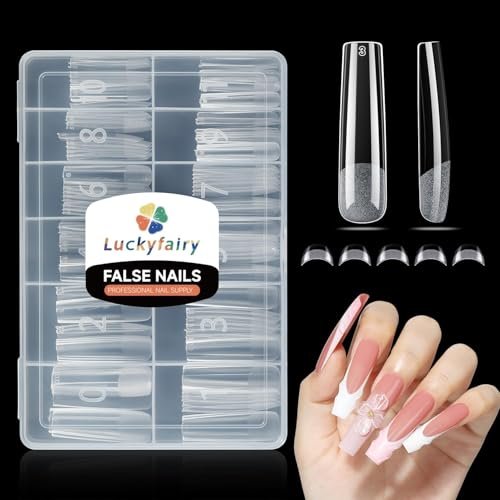 extra long sqaure nail tips: 120 pcs xxl nail tips square pre ...