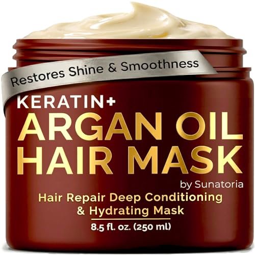 SUNATORIA Argan Oil Hair Mask with Keratin for Dry, Dull, Friz... sunatoria argan oil hair mask with keratin for dry, dull, friz...