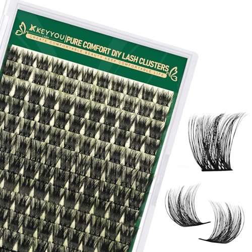 keyyou lash clusters 144pcs eyelash clusters 10 18mix d curl c...