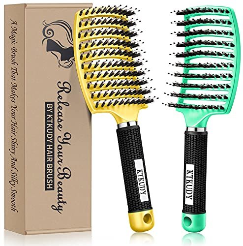 ktkudy detangling brush getting knots out without pain boar...