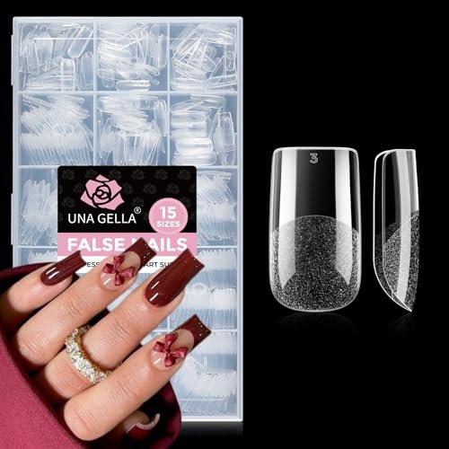 una gella square nail tips 510pcs 15 sizes no file needed pr...