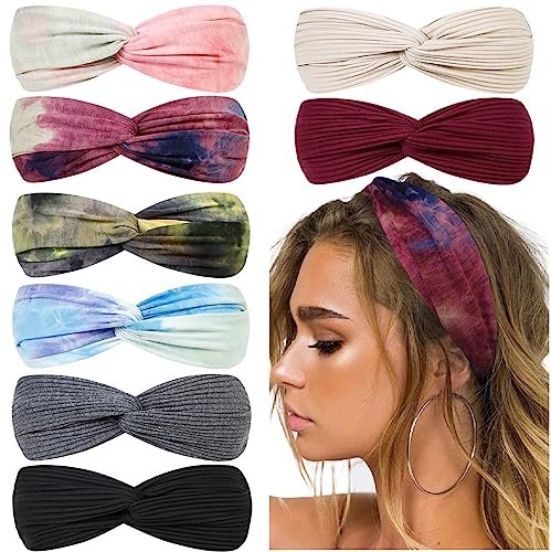 huachi boho headbands for women tie dye soft elastic turban...