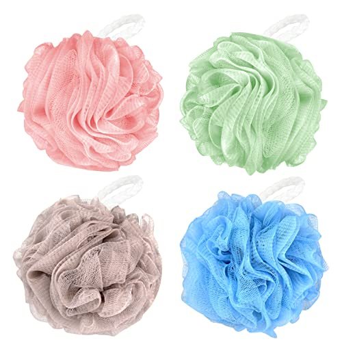 chuya large bath sponges loofahs 70g,4 pack shower sponge exfo...
