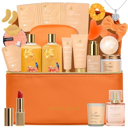 25 pcs mother's day gift, bergamot & rose bath & body gift set...