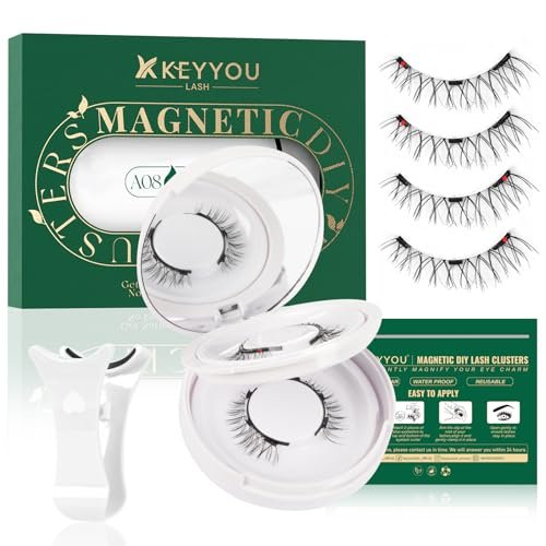 keyyou reusable magnetic eyelashes 2 pair with applicator no g...