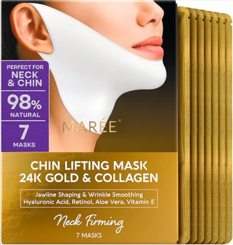 maree v line lifting mask with 24k gold – deep collagen face m...