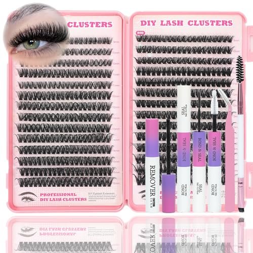 lash clusters kit, 560 pcs eyelashes clusters kit 9 16mm indiv...