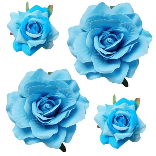 topbuti rose hair clip flower hairpin brooch floral clips, 4 p...