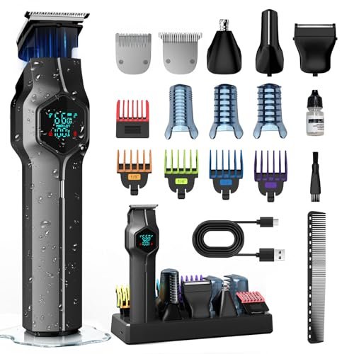 trimx beard trimmer for men, magnetic snap on replacement head...