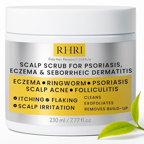 anti fungal pre shampoo scalp scrub for psoriasis, eczema & se...