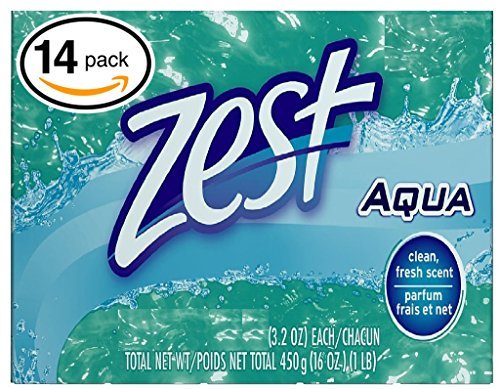 zest aqua deodorant bar soap with vitamin e. all in one exfoli...