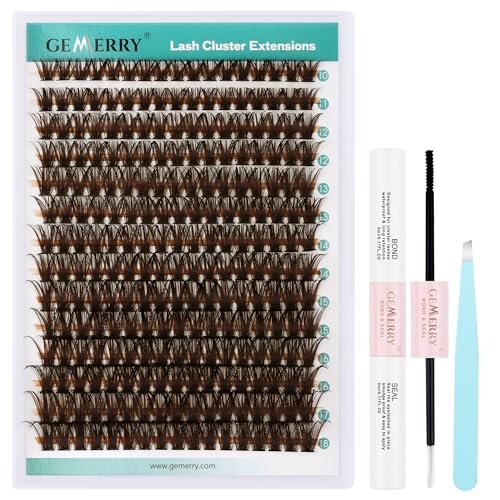 brown lash clusters fluffier eyelash extension kit 10 18mm ind...