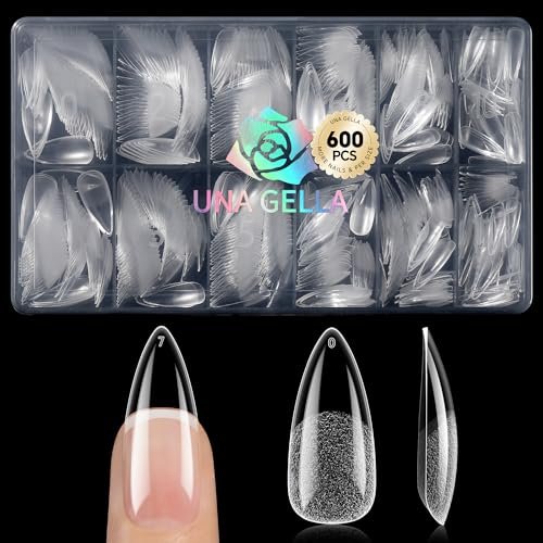 una gella medium stiletto gel nail tips 600pcs, medium stilett...