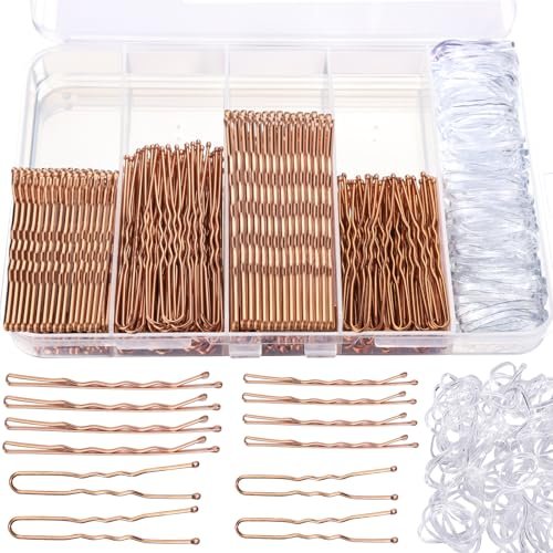 teenitor 300pcs bobby pins rose gold hair, 100 bobby pins 100...