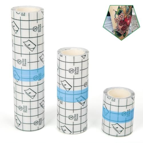 flatoedu 3 rolls tattoo aftercare bandage waterproof transpa...