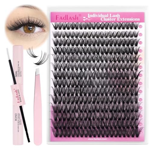 fadlash lash clusters kit natural diy eyelash clusters individ...