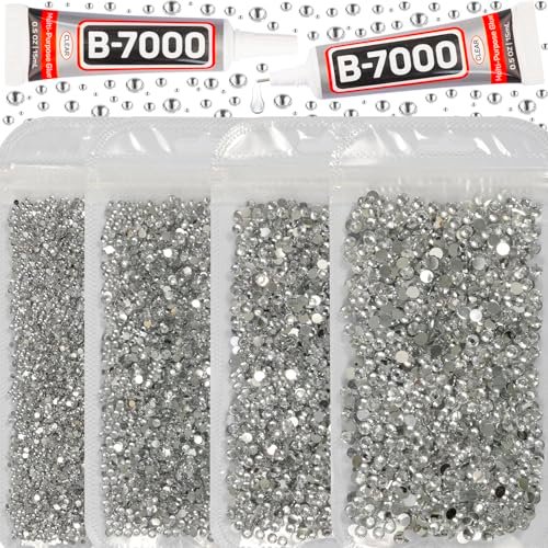 b7000 glue for 30200pcs silver clear resin rhinestones flatbac...