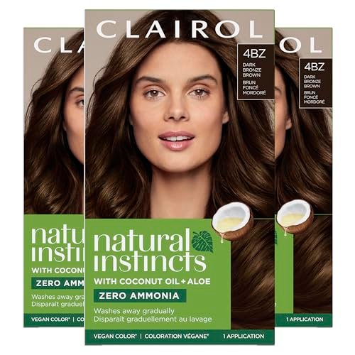 clairol natural instincts demi permanent hair dye, 4bz dark br...