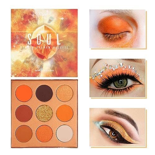 docolor eyeshadow palette 9colors orange eyeshadow gemstone sh...