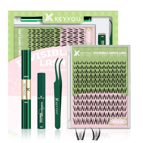 keyyou pixie lash clusters kit fairy lash extension kit d curl...