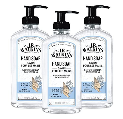 j.r. watkins gel hand soap, scented liquid hand wash for bathr...
