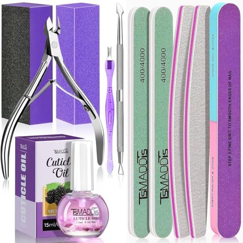 tsmaddts manicure tools kit with buffer blocks, polishing buff...