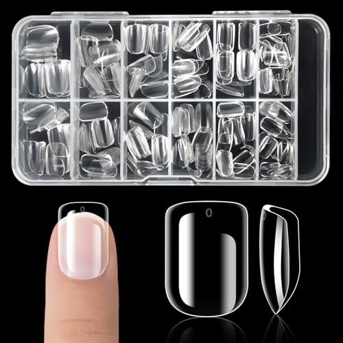 krofaue kids nail tips 240pcs children square clear press on...