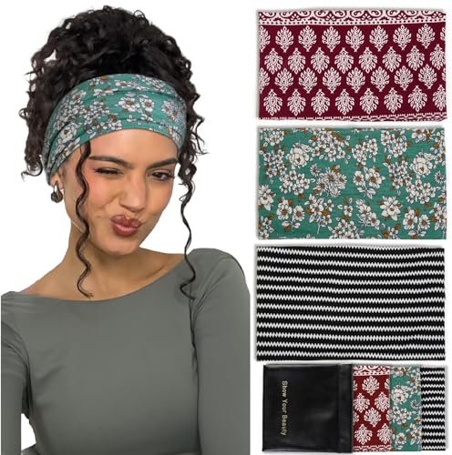 Huachi Wide Headbands for Women Non Slip, Thick Womens Bandana... huachi wide headbands for women non slip, thick womens bandana...