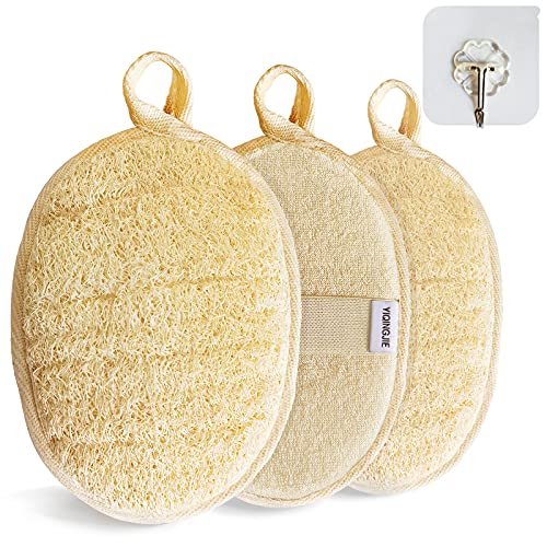 yiqingjie natural loofah sponge exfoliating body scrubber ,mad...