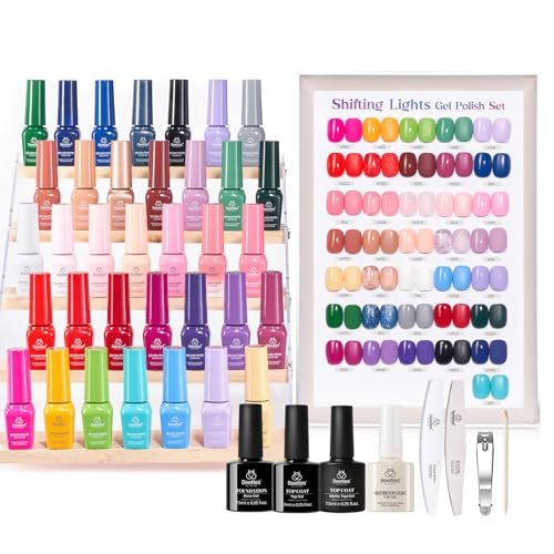 beetles gel polish shifting lights gel nail polish set brown...