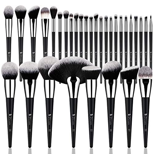 ducare 32pcs pro grade makeup brushes set premium ultra soft s...