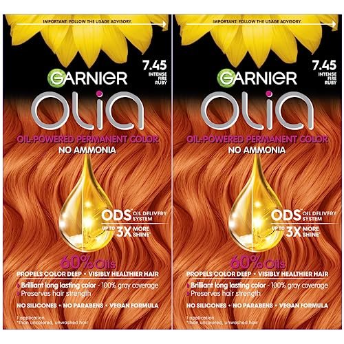 garnier olia hair color, ammonia free permanent hair dye, oil ...