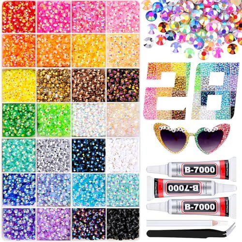 13000pcs resin rhinestones with 3pcs b7000 jewelry glue for cr...