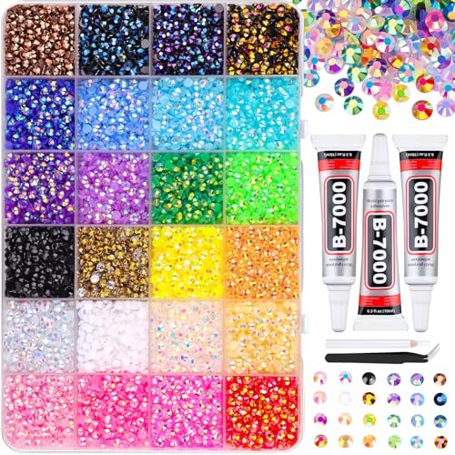18000pcs resin jelly rhinestones for bedazzling, mixed color 4...