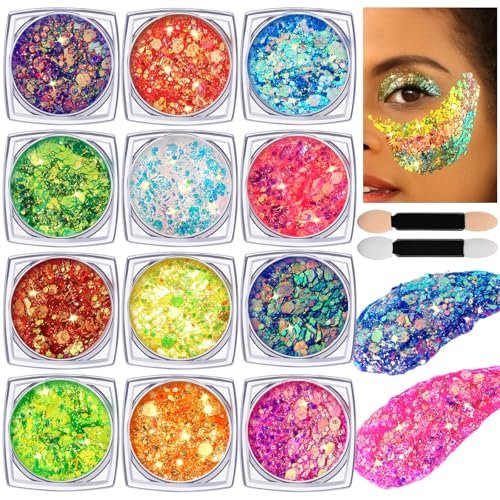 teenitor body glitter gel face glitter makeup festival glitter...