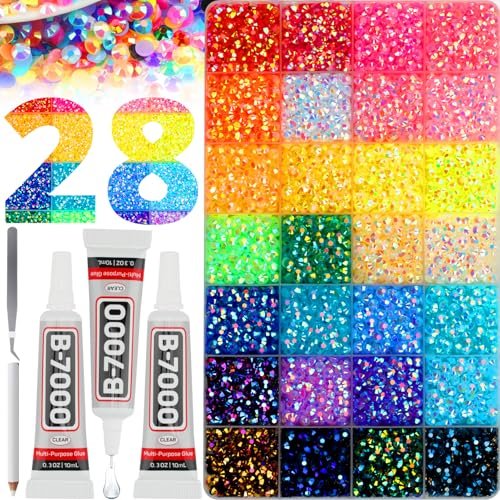 11000pcs 5mm rhinestones for bedazzling crafting, bedazzler ki...