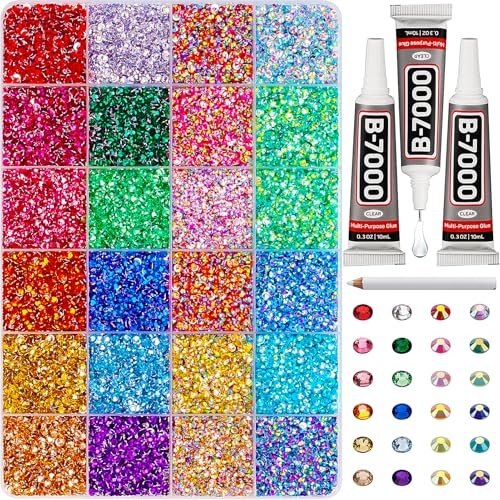 33000pcs rhinestones for bedazzling, 3mm bedazzler kit with fl...