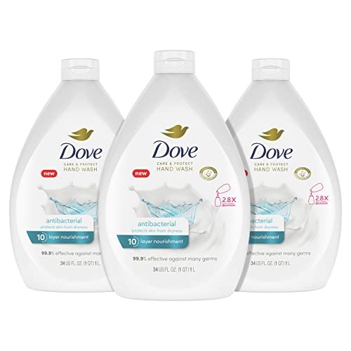 Dove Antibacterial Hand Wash Care & Protect Pack of 3 Protects... dove antibacterial hand wash care & protect pack of 3 protects...