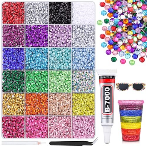 24000pcs resin rhinestones with 1pcs b7000 jewelry glue for cr...