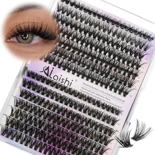 ailaishi lash clusters, diy cluster eyelash extensions 9‑16mm,...