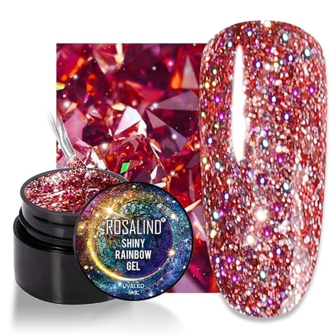 imgdd reflective gel nail polish, diamond nail glitter, hologr...