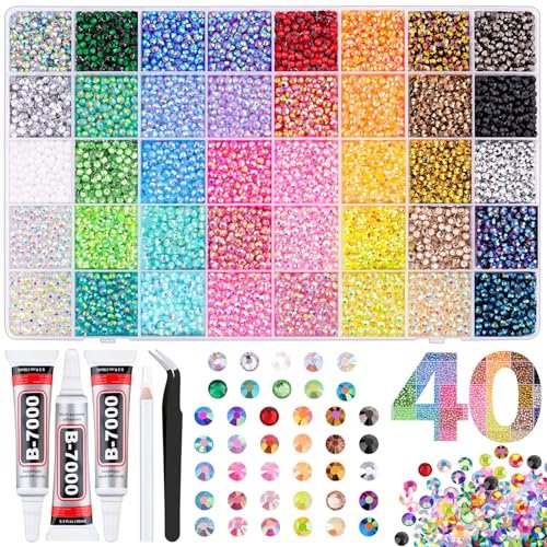 20000pcs resin jelly rhinestones for bedazzling, 4mm mixed col...