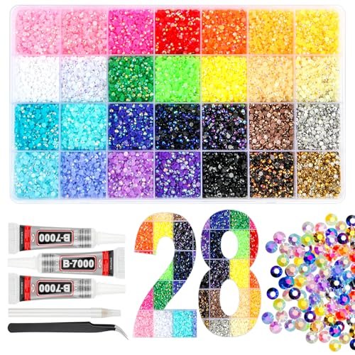 36000pcs resin jelly rhinestones for bedazzling kit, 28 colors...