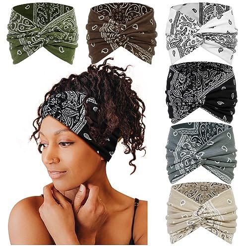 tobeffect wide headbands for women, 7'' extra wide boho headba...