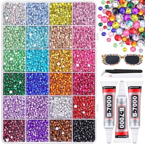 22000pcs resin rhinestones for bedazzling with 3pcs b7000 jewe...