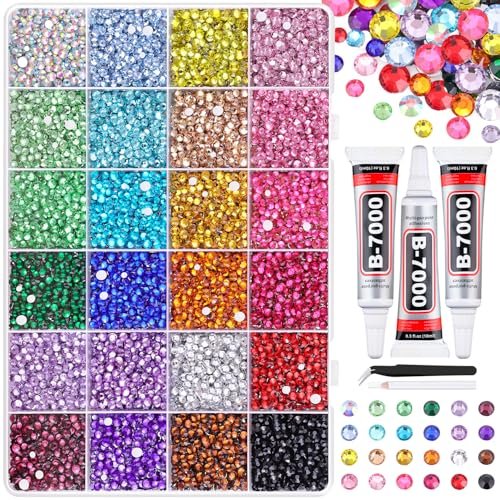 22000pcs resin rhinestones for bedazzling with tweezers, multi...