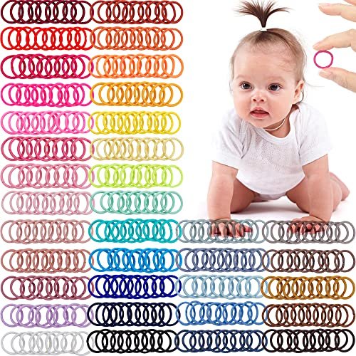 cÉllot 360pcs baby hair ties, 36 multicolors elastic hair ties...