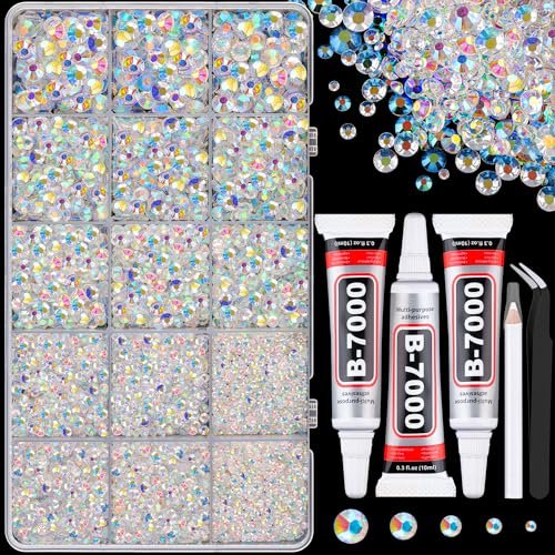 16000pcs resin jelly rhinestones for crafting, transparent ab...