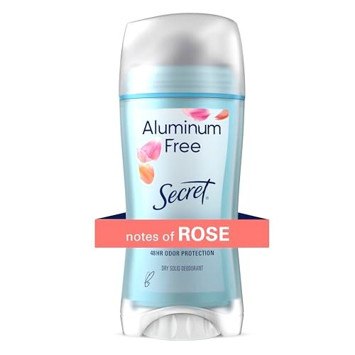 secret aluminum free deodorant for women, rose, 2.4 oz